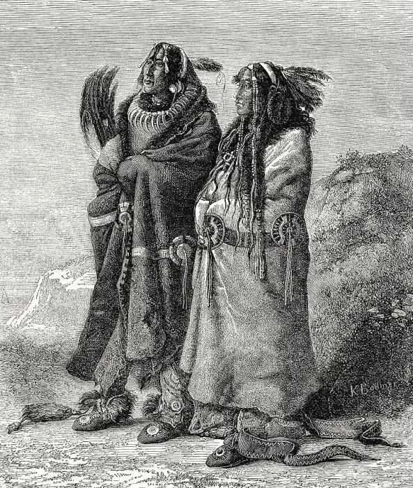 Framed Print : People from the Mandan tribe, North Dakota Framed Print : People from the Mandan tribe, North Dakota