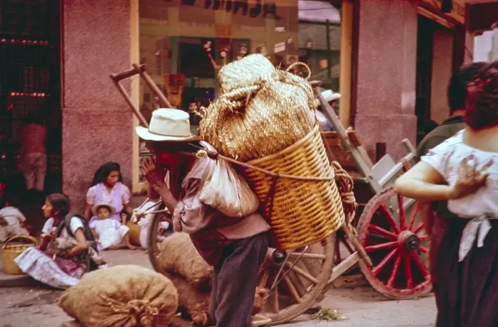 Framed Print : People on market day, city of Oaxaca, Mexico, 1961, Central America