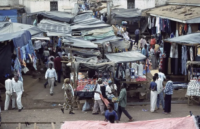 Framed Print : People, market, marketplace, Lilongwe