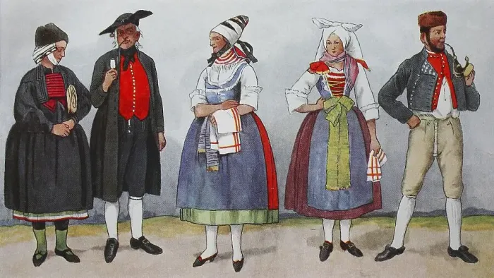 Framed Print : People in traditional costumes Framed Print : People in traditional costumes