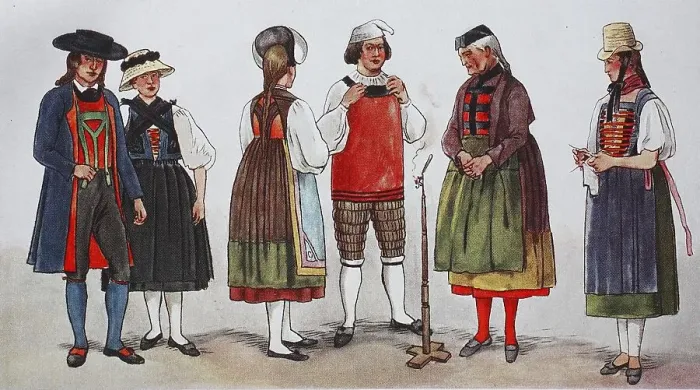Framed Print : People in traditional costumes Framed Print : People in traditional costumes