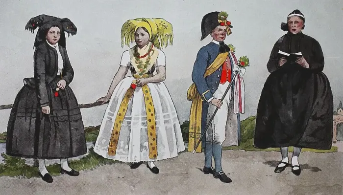 Framed Print : People in traditional costumes Framed Print : People in traditional costumes