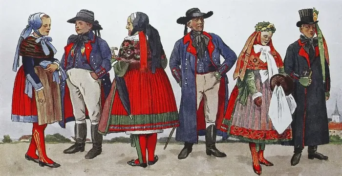 Framed Print : People in traditional costumes Framed Print : People in traditional costumes