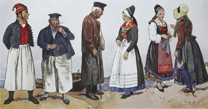 Framed Print : People in traditional costumes Framed Print : People in traditional costumes