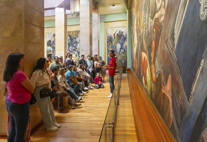 Framed Print : People viewing Katharsis 1934 mural by Jose Clemente Orozco Framed Print : People viewing Katharsis 1934 mural by Jose Clemente Orozco