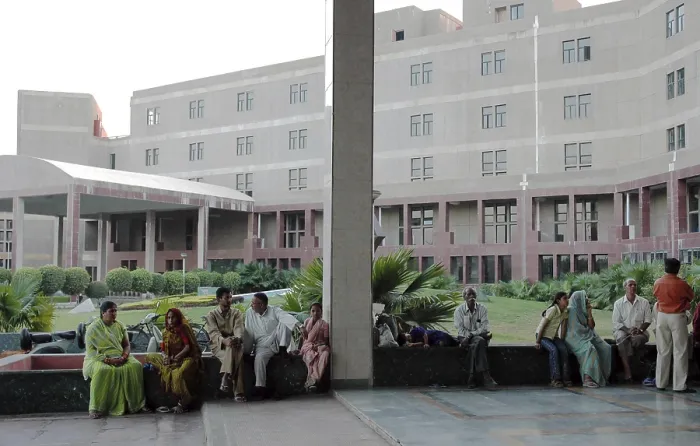 Framed Print : People waiting in hospital, bhopal