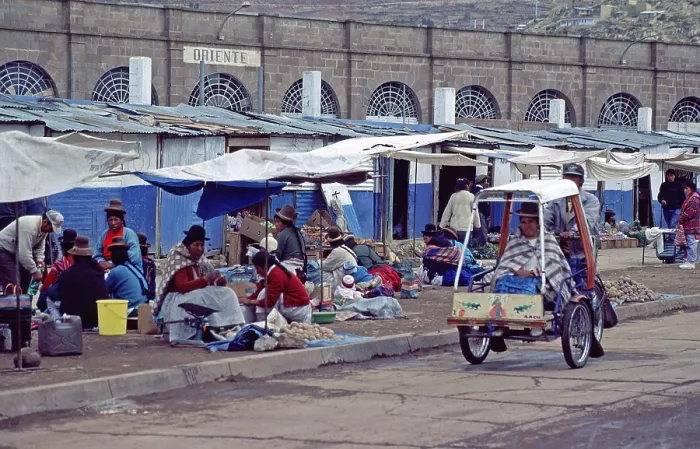 Framed Print : People, woman, market, rickshaw