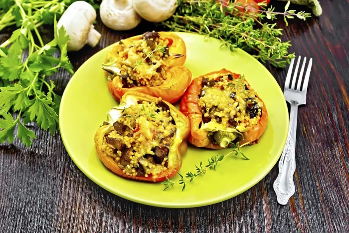Framed Print : Pepper sweet, stuffed with mushrooms Framed Print : Pepper sweet, stuffed with mushrooms