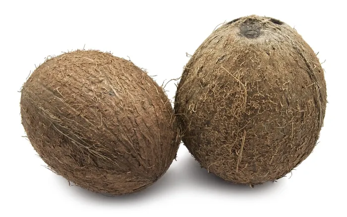 Framed Print : Perfect fresh coconut isolated on white background