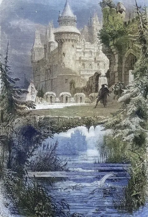 Framed Print : Performance of the opera Hamlet at the Theatre Imperial de lOpera