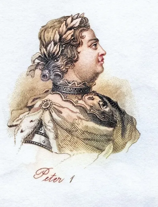 Framed Print : Peter I or Peter the Great 1672-1725 Tsar of Russia 1682-1725 from the book Crabbs Historical Dictionary from 1825