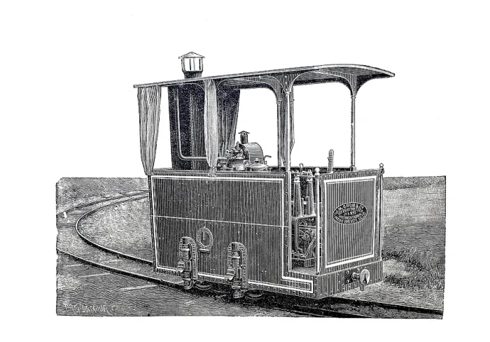 Framed Print : Petroleum engine - locomotive, designed by J Framed Print : Petroleum engine - locomotive, designed by J