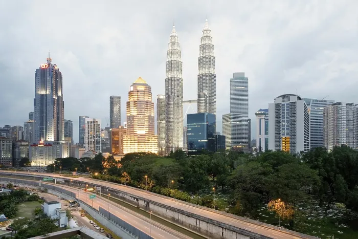 Framed Print : Petronas Twin Towers, Kuala Lumpur, Malaysia, Asia