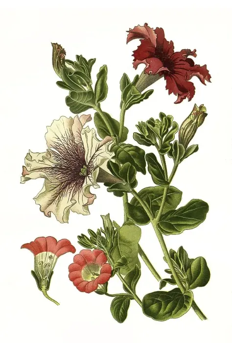 Framed Print : Petunias hybrid, Petunia, Petunia