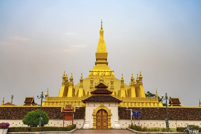 Framed Print : Pha That Luang - The national symbol of Laos in the capital Vientiane