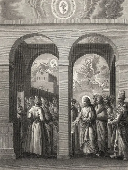 Framed Print : Pharisees try to trap Jesus, New Testament