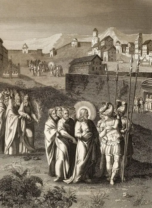 Framed Print : Pharisees try to trap Jesus, Is it right to pay taxes to Caesar or not