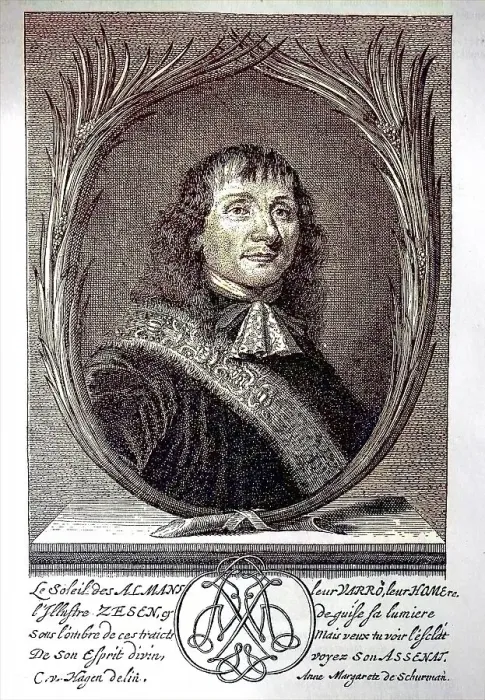 Framed Print : Philipp von Zesen, also Filip Coesius or Caesius