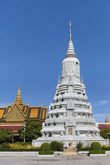 Framed Print : Phochani Pavilion and stupa of King Norodom