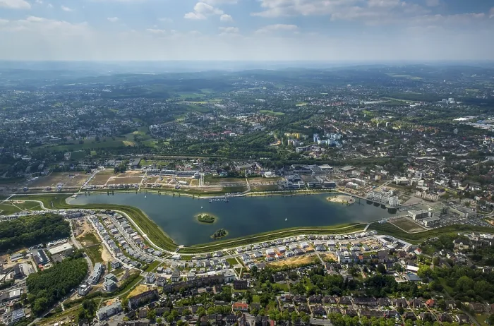 Framed Print : Phoenix Lake, Dortmund, Ruhr district