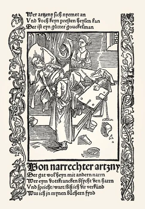 Framed Print : The physician, Ship of Fools, Das Narrenschiff Framed Print : The physician, Ship of Fools, Das Narrenschiff