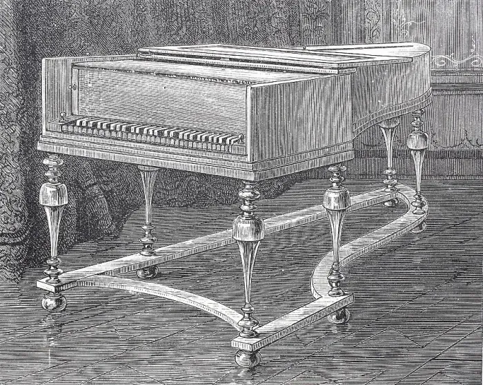 Framed Print : A piano by the Silbermann company Framed Print : A piano by the Silbermann company