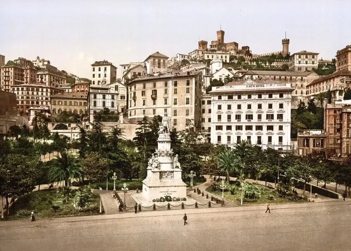 Framed Print : Piazza Acquaverde, Green Water Plaza