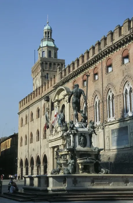 Framed Print : Piazza del Nettuno, Palazzo Comunale and Neptune Fountain