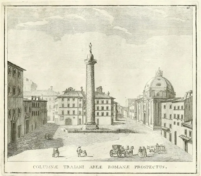Framed Print : Piazza della Colonna Trajana, at noon of SS Framed Print : Piazza della Colonna Trajana, at noon of SS