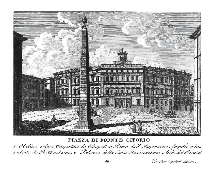 Framed Print : Piazza di Monte Citorio, Piazza Montecitorio