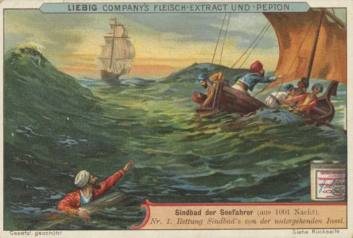 Framed Print : Picture series 1001 Nights, Sinbad the Sailor