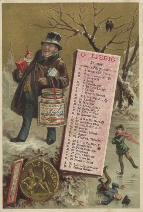 Framed Print : Picture series Calendar 1, 1887 Framed Print : Picture series Calendar 1, 1887
