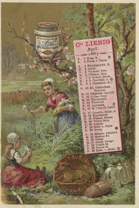 Framed Print : Picture series Calendar 1, 1887 Framed Print : Picture series Calendar 1, 1887
