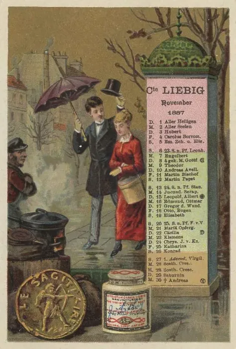 Framed Print : Picture series Calendar 1, 1887