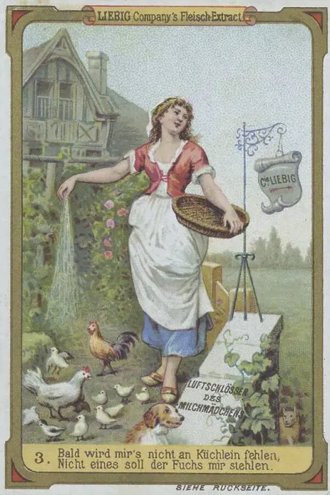 Framed Print : Picture series castles in the air of the milkmaid: Soon I shall not lack chicks Framed Print : Picture series castles in the air of the milkmaid: Soon I shall not lack chicks