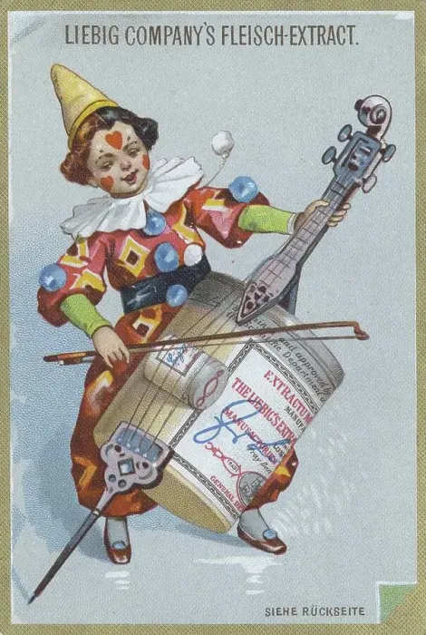 Framed Print : Picture series of children as musicians with an instrument from a Liebig box: cello