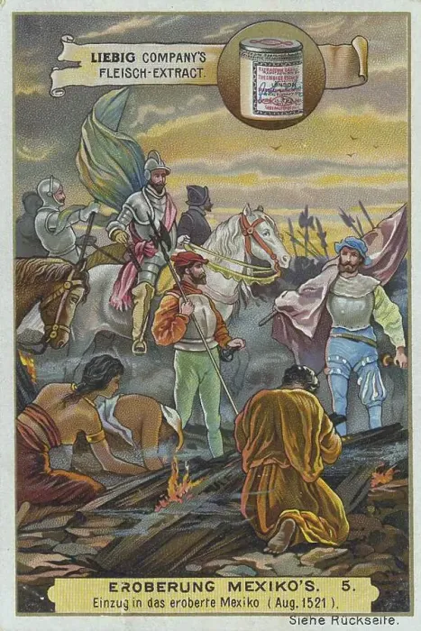 Framed Print : Picture series Conquest of Mexico