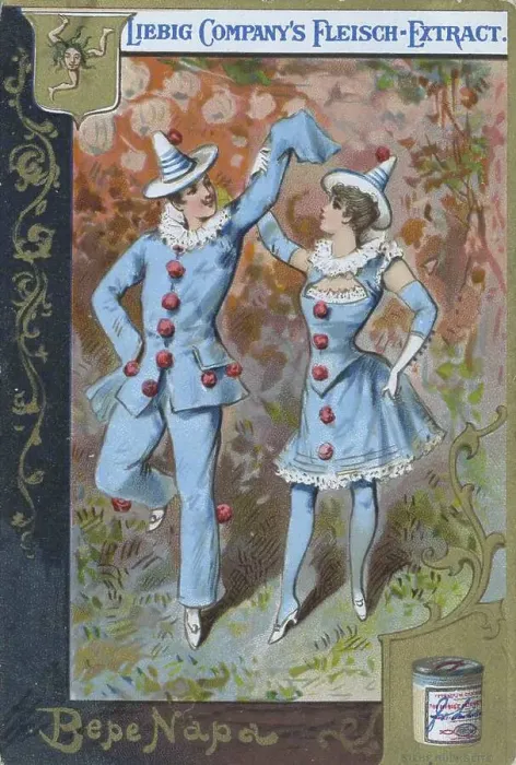 Framed Print : Picture series Costumes from the Italian Carnival: Bepe Napa