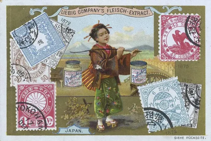 Framed Print : Picture series Countries and Stamps and Motifs