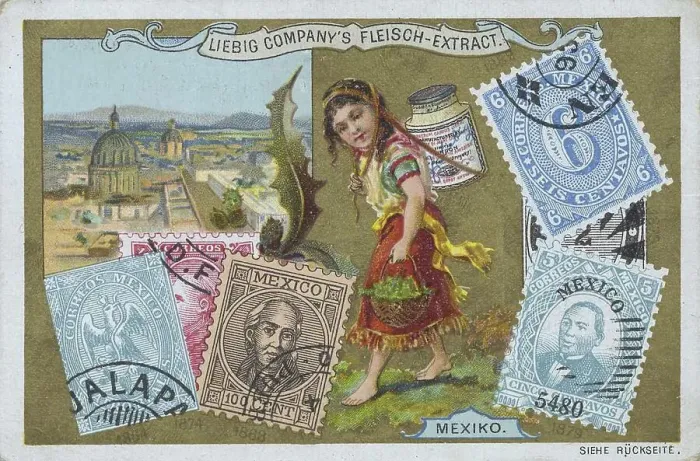 Framed Print : Picture series Countries and Stamps and Motifs