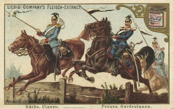 Framed Print : Picture series German Army V. Saxon Uhlans and Prussian Guards