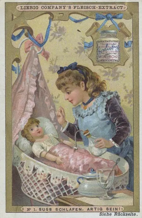 Framed Print : Picture series Girl playing with a doll: Sweet sleeping