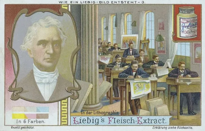 Framed Print : Picture series How a Liebig picture is created