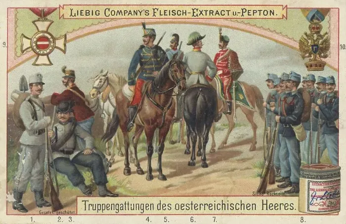 Framed Print : Picture series Military units, types of troops of the Austrian army