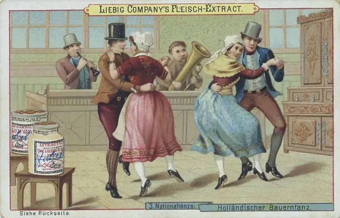 Framed Print : Picture series national dances: Dutch country dance