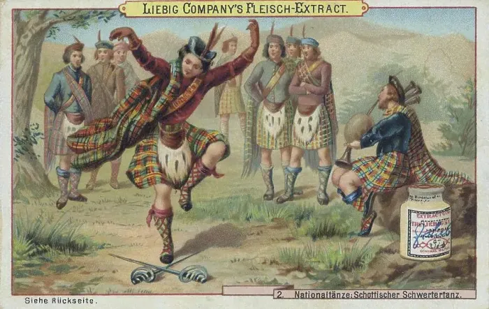 Framed Print : Picture series national dances: Scottish sword dance