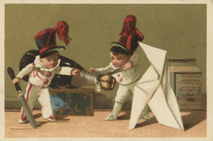 Framed Print : Picture series Pierrots, Blackcaps (1873 Paris) Framed Print : Picture series Pierrots, Blackcaps (1873 Paris)