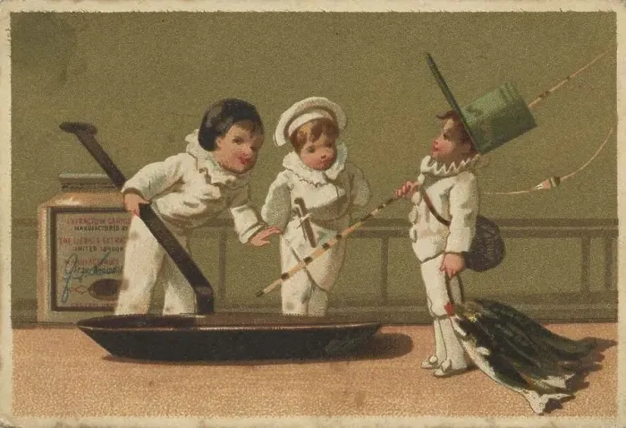 Framed Print : Picture series Pierrots, blackcaps (1873 Paris)