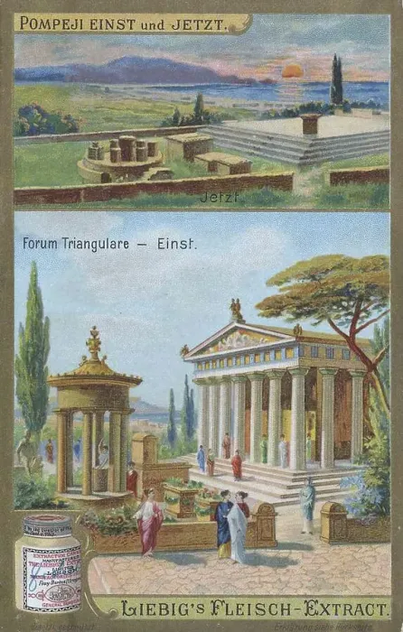 Framed Print : Picture series Pompeii once and in 1900