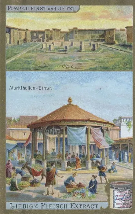 Framed Print : Picture series Pompeii once and in 1900 Framed Print : Picture series Pompeii once and in 1900